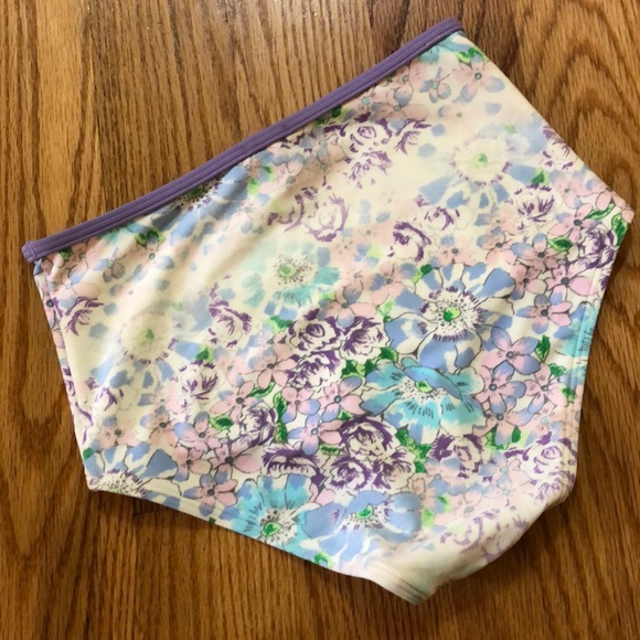 Aerie High Waist Retro Floral Print Bikini Bottom - Picture 2 of 5